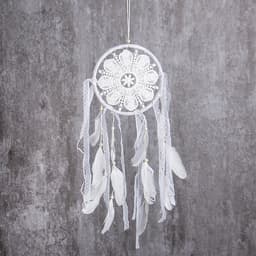 Ловец снов амулет с кружевом «Свобода», d=16 см, длина 43 см