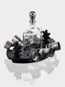 Мини-бар «Фрегат. Скандинавия», 8 предметов: барная стойка, графин, стопки 6 шт., 500/50 мл