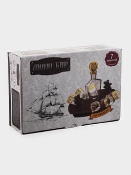 Мини-бар «Фрегат. Скандинавия», 8 предметов: барная стойка, графин, стопки 6 шт., 500/50 мл