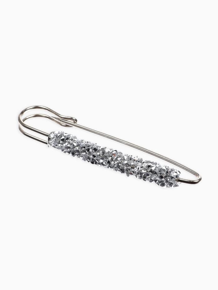 Булавка «Вечеринка», стразы, 7 см, цвет серебро
