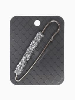 Булавка «Вечеринка», стразы, 7 см, цвет серебро