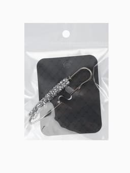 Булавка «Вечеринка», стразы, 7 см, цвет серебро