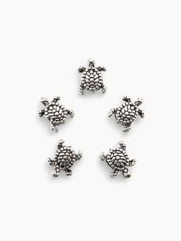 Шарм «Черепаха», цвет серебро
