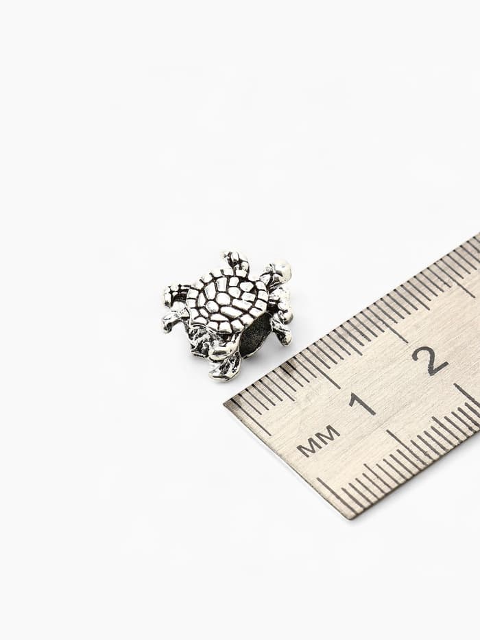 Шарм «Черепаха», цвет серебро