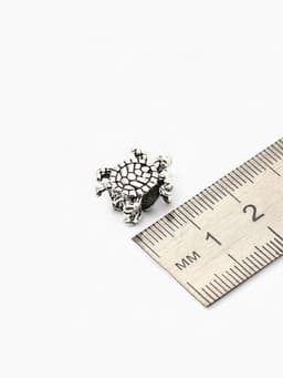 Шарм «Черепаха», цвет серебро