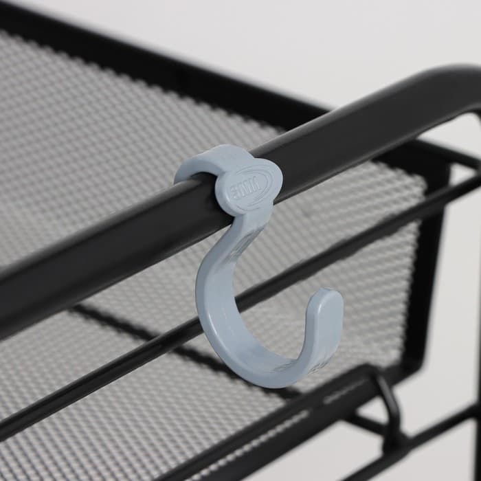 Этажерка «Ладья 24К», 4 яруса, 44×25×100 см, чёрная