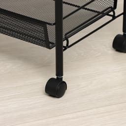 Этажерка «Ладья 24К», 4 яруса, 44×25×100 см, чёрная