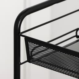 Этажерка «Ладья 24К», 4 яруса, 44×25×100 см, чёрная