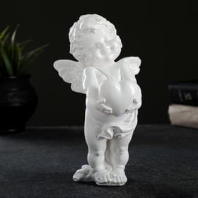 Фигура гипс «Ангелочек с сердцем», 10×17 см