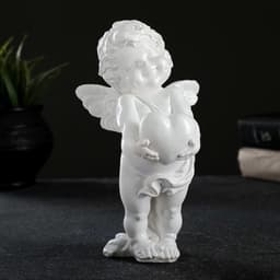 Фигура гипс «Ангелочек с сердцем», 10×17 см
