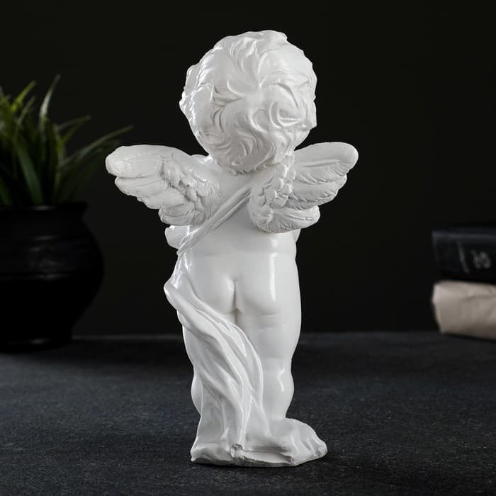 Фигура гипс «Ангелочек с сердцем», 10×17 см