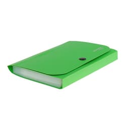 Папка А6+, 12 отделений, 400 мкм, на кнопке, тиснение «песок», микс