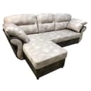 Диван угловой «Сфера», c подлокотниками, спальное место 1400×2000 мм, обивка велюр, цвет iris latte/венус шоколад