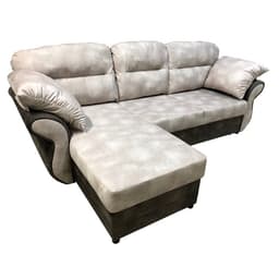 Диван угловой «Сфера», c подлокотниками, спальное место 1400×2000 мм, обивка велюр, цвет iris latte/венус шоколад