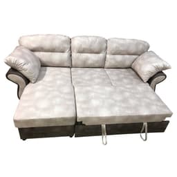 Диван угловой «Сфера», c подлокотниками, спальное место 1400×2000 мм, обивка велюр, цвет iris latte/венус шоколад