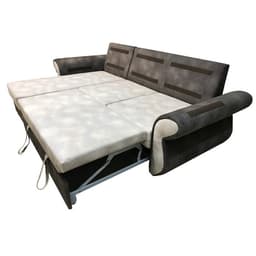 Диван угловой «Сфера», c подлокотниками, спальное место 1400×2000 мм, обивка велюр, цвет iris latte/венус шоколад