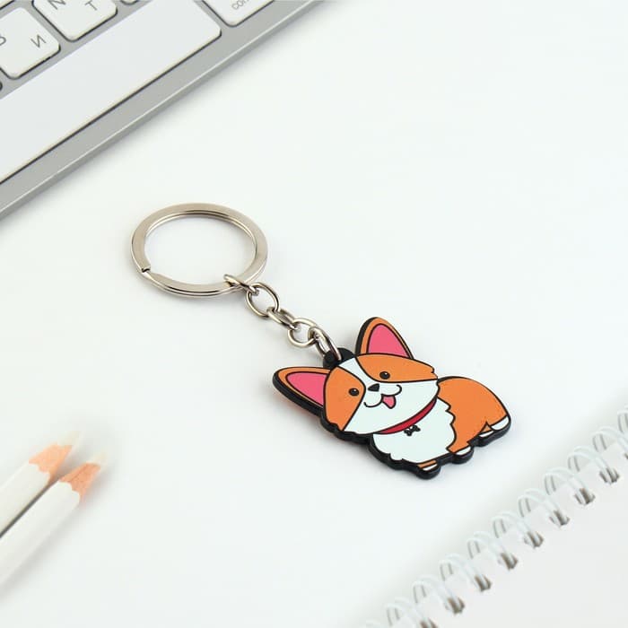 Брелок для ключей акриловый «Корги», 7.2×14 см