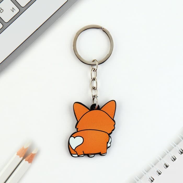 Брелок для ключей акриловый «Корги», 7.2×14 см