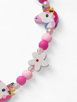 Набор детских украшений Выбражулька «Единорожек», 2 предмета: бусы, браслет, розовый