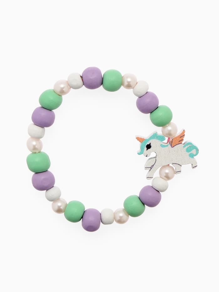 Набор детских украшений Выбражулька «Единорог», 2 предмета: бусы, браслет, разноцветный