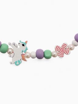 Набор детских украшений Выбражулька «Единорог», 2 предмета: бусы, браслет, разноцветный