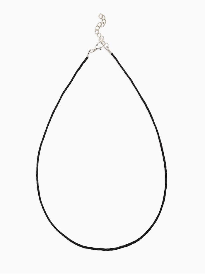 Шнурок нейлоновый, d=2 мм, канатное плетение, 45 см, чёрный