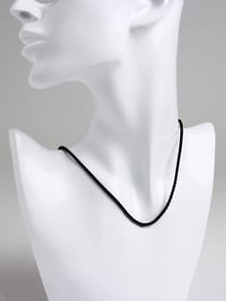 Шнурок нейлоновый, d=2 мм, канатное плетение, 45 см, чёрный