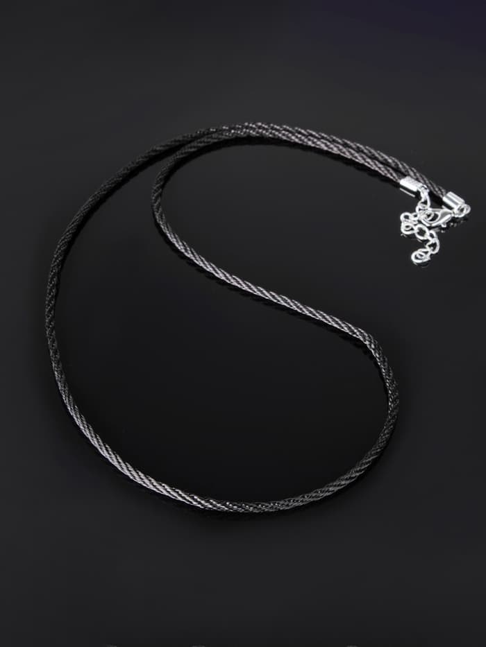 Шнурок нейлоновый, d=2 мм, канатное плетение, 45 см, чёрный