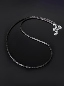 Шнурок нейлоновый, d=2 мм, канатное плетение, 45 см, чёрный