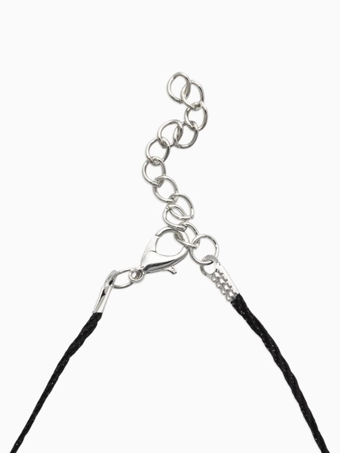 Шнурок нейлоновый, d=2 мм, канатное плетение, 45 см, чёрный