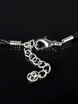 Шнурок нейлоновый, d=2 мм, канатное плетение, 45 см, чёрный