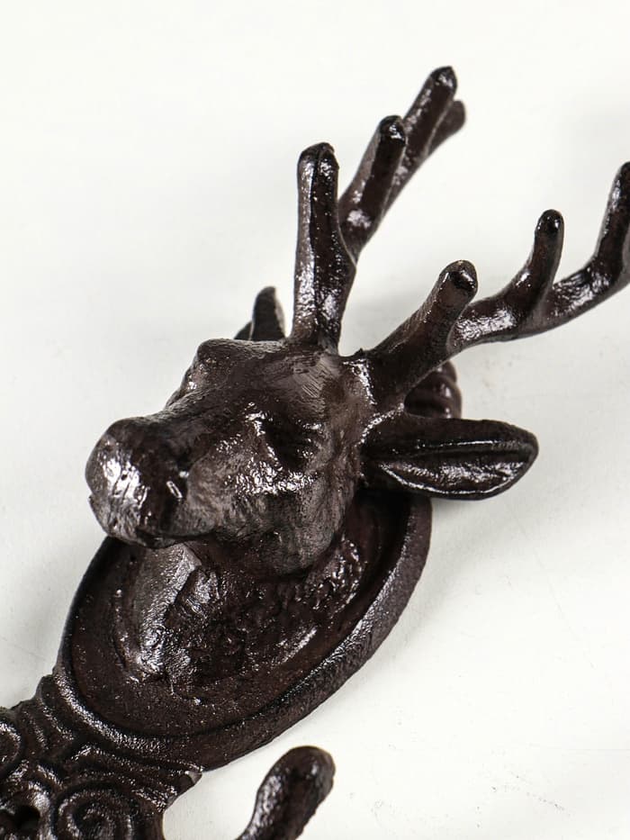 Настенные крючки декоративные «Олень», чугун, 19.5×11.5×6 см