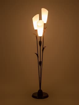 Торшер напольный BayerLux «Лепесток», 3×15 Вт, E27, коричневый, 28×28×153 см