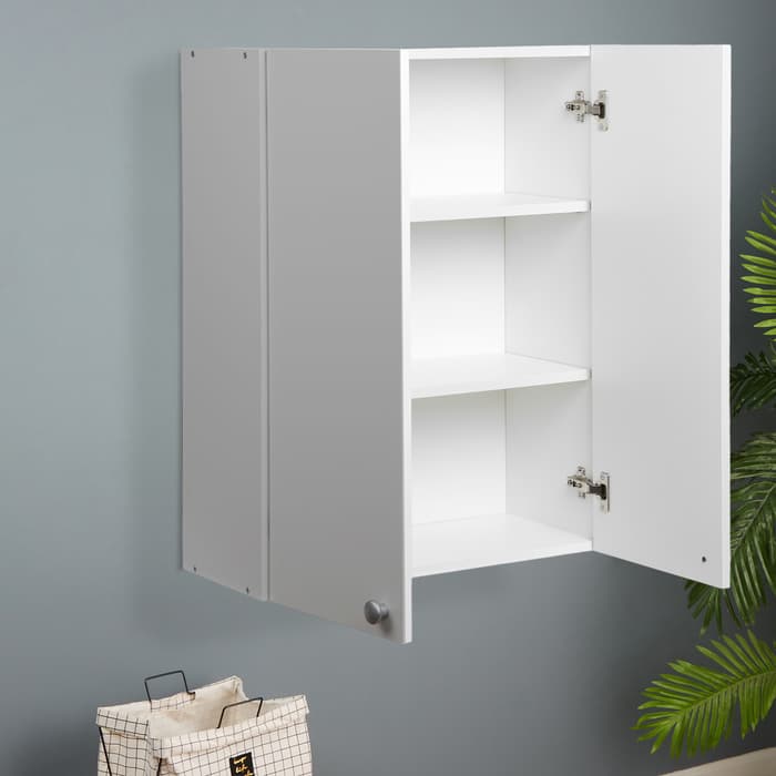 Шкаф навесной для ванной комнаты «Клик Мебель. Пронто», 2 полки, 600×240×800 мм, цвет белый