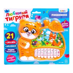 Музыкальная игрушка-пианино ZABIAKA «Любимые сказочки», звуковые эффекты, работает от батареек