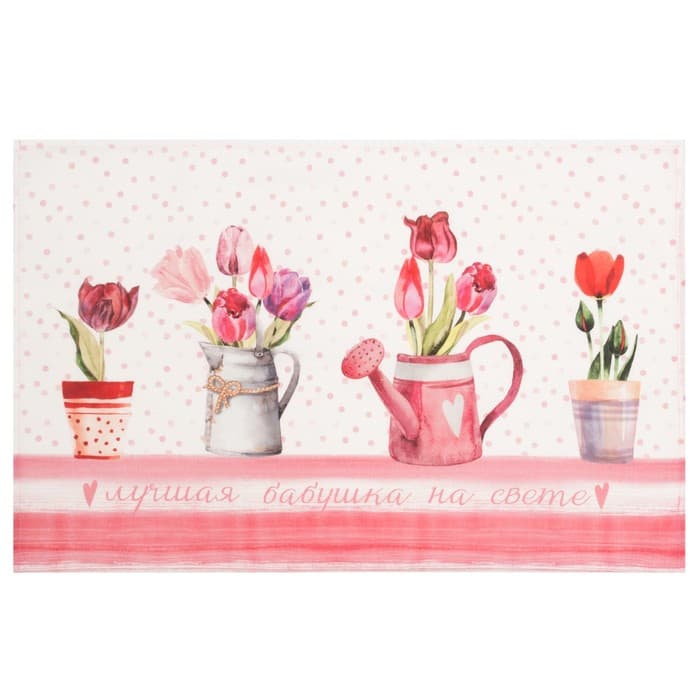 Полотенце «Этель. Любимая бабушка», 40×67 см, 100% хлопок, репс 190 г/м²