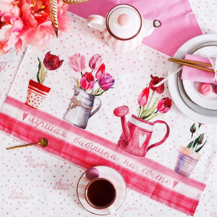 Полотенце «Этель. Любимая бабушка», 40×67 см, 100% хлопок, репс 190 г/м²