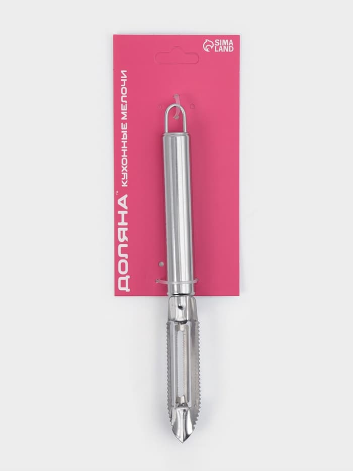 Овощечистка Доляна «Металлик», 21 см