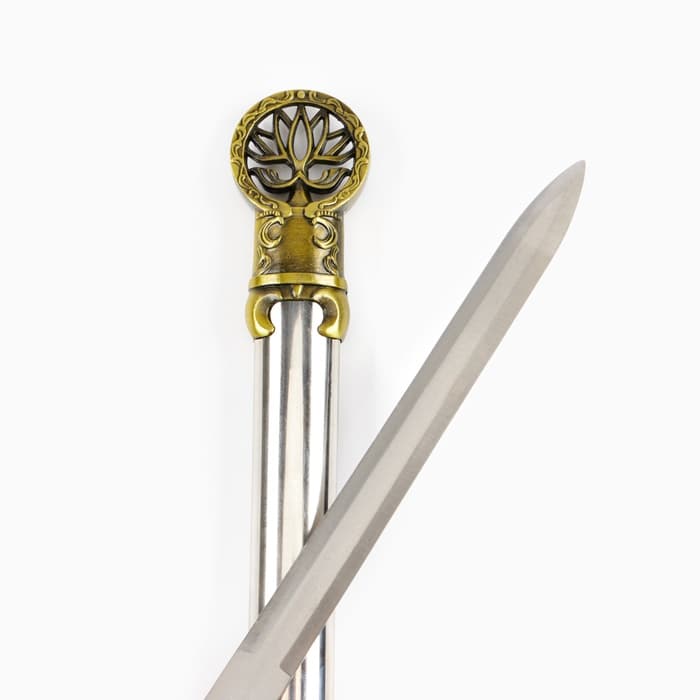 Макет оружия «Сувенирный кинжал на подставке 2в1. Лотос», подарочный набор, рукоять под голографию, 59 см