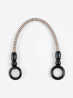 Ручки для сумки, 2 шт., вощёный шнур, 46±1×4.5 см, чёрные