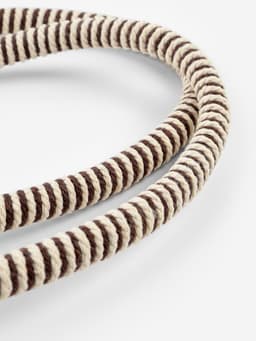 Ручки для сумки, 2 шт., вощёный шнур, 46±1×4.5 см, чёрные