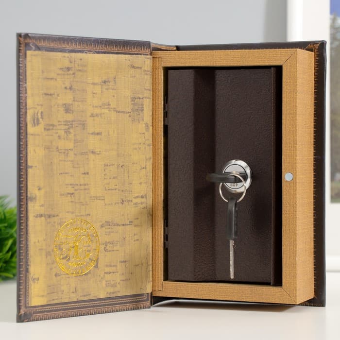 Шкатулка книга - сейф «Открытие нового мира», дерево, искусственная кожа, 17×11×5 см