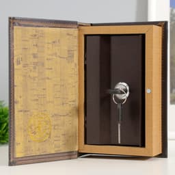 Шкатулка книга - сейф «Открытие нового мира», дерево, искусственная кожа, 17×11×5 см