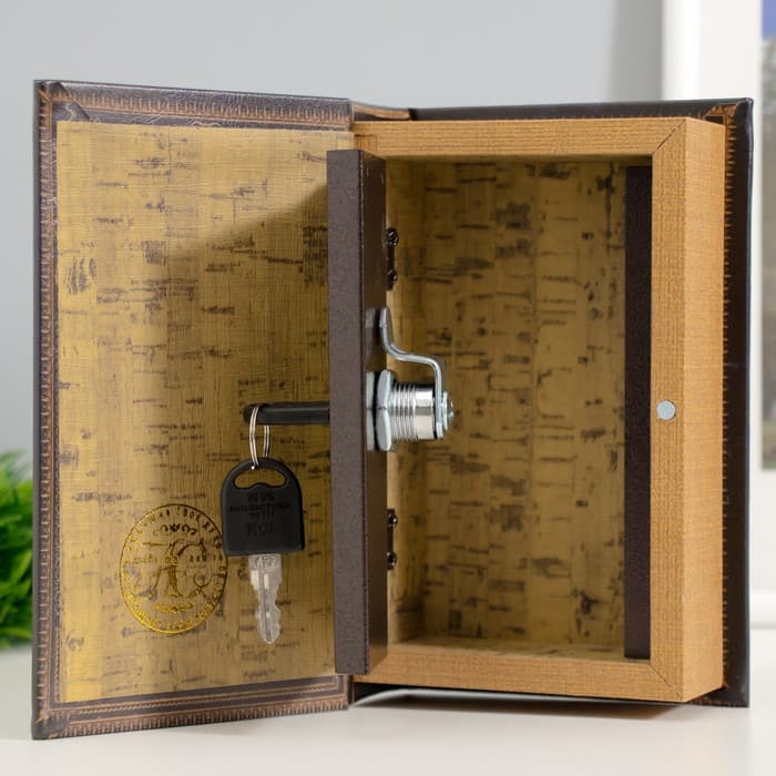 Шкатулка книга - сейф «Открытие нового мира», дерево, искусственная кожа, 17×11×5 см