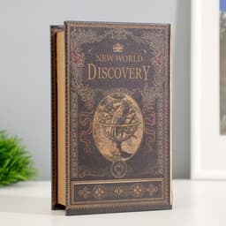 Шкатулка книга - сейф «Открытие нового мира», дерево, искусственная кожа, 17×11×5 см