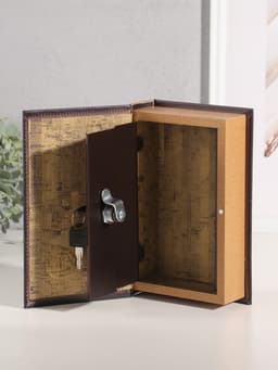 Шкатулка книга - сейф «Открытие нового мира», дерево, искусственная кожа, 21×13×5 см