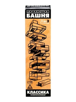 Падающая башня дженга Время игры, 54 бруска, 27×7.5 см