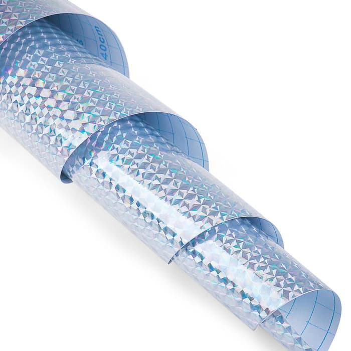 Плёнка самоклеящаяся голография, серебристая рябь, 0.45×3 м, 30 мкм