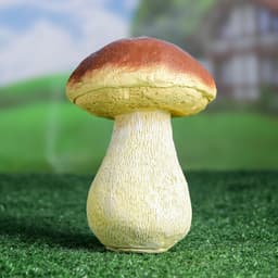 Садовая фигура из полистоуна «Гриб белый один малый», 17×12×12 см
