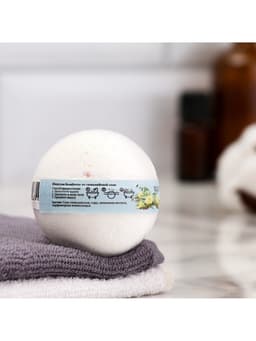 Бомбочка для ванн Добропаровъ из гималайской соли с эфирным маслом эвкалипт, 110 г